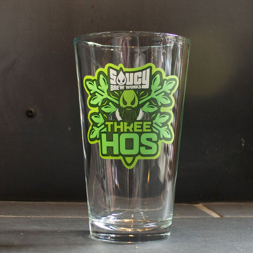 Three Hos Pint Glass